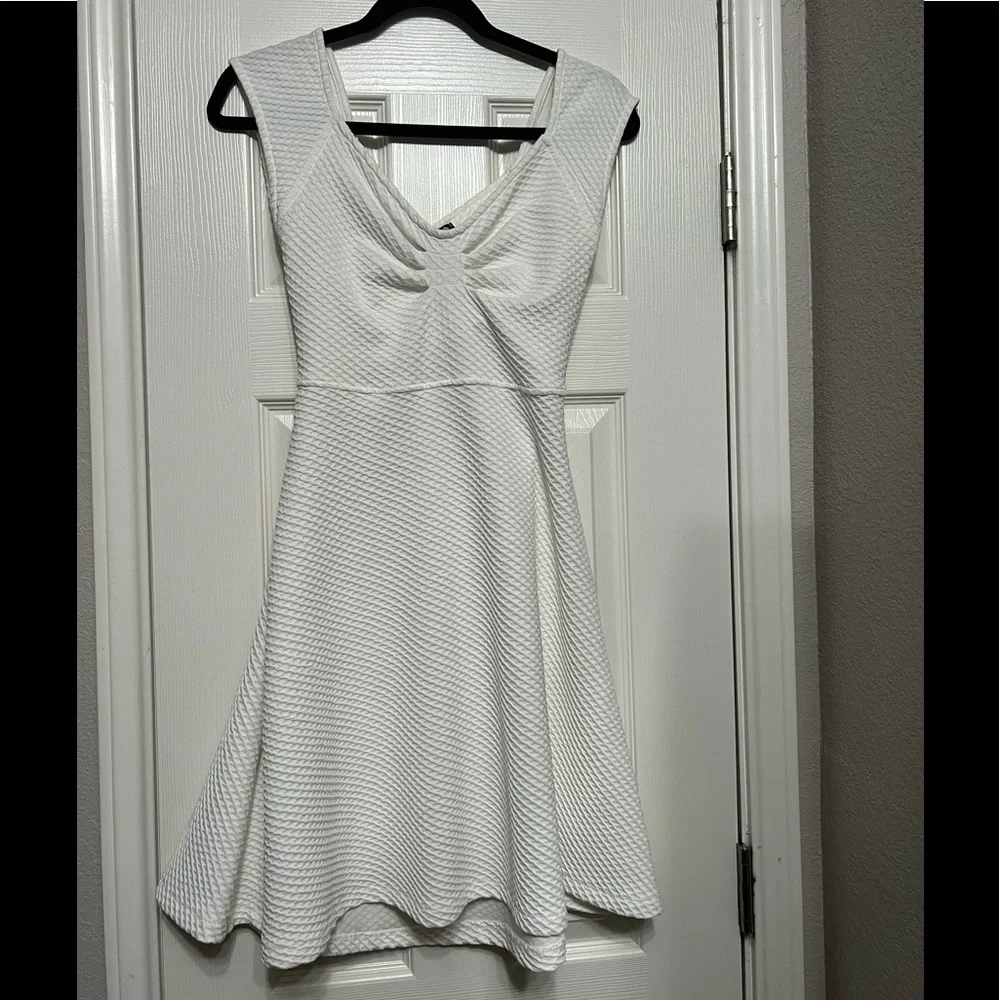 Too Good to Be True Criss Cross Cut Back Ribbed Mini Dress - Picture 4 of 12